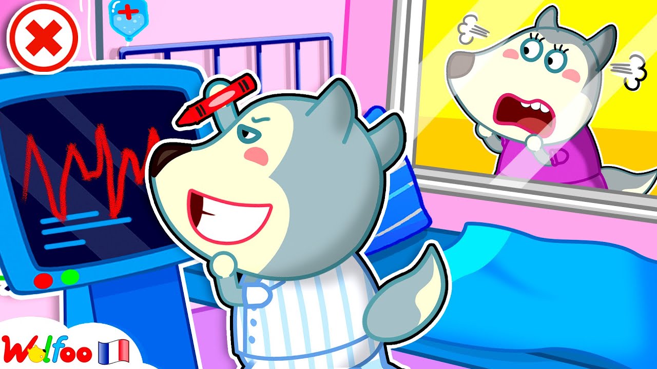 Wolfoo Fait Semblant D'être Malade Pour Sécher Les Cours 😥 Dessin Animé 🎉 Collection D'épisodes