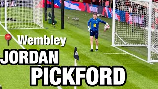 Jordan Pickford Calentamiento Completo con la Selección Inglesa