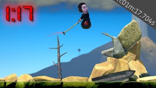 Getting Over It Speedrun Former World Record in 1:02.922 