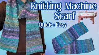 Easy Scarf Tutorial | Sentro / Addi Knitting Machine Scarf For Beginners