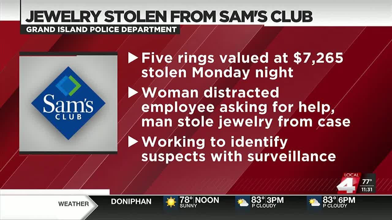 Jewelry stolen from Grand Island Sam's Club