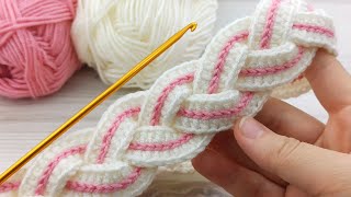 Gorgeous👌💯Very easy crochet baby headband making / çok kolay tığ işi saç bandı yapımı #crochet