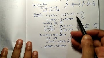 Theorem 6.6: The Ratio of areas of two similar triangles, Chapter 6 Triangles, Maths Class 10, Ncert
