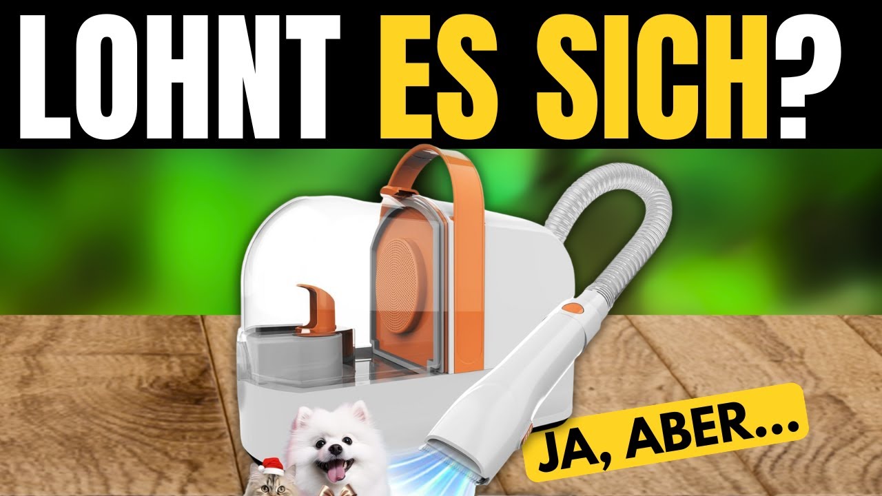 AIRROBO Hundeschermaschine mit Staubsauger 12000Pa, leise Hundebürste & Tierhaarentferner für Hunde