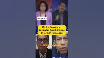 Reaksi Emosional Terhadap Ijazah Jokowi:UGM dan Roy Suryo! #politik #trending #shorts #ijazahjokowi