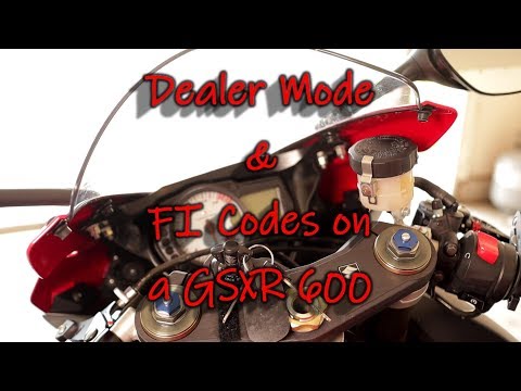 Dealer Mode & FI Codes on a GSXR 600