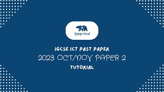 EDEXCEL IGCSE ICT PAPER 2 2023 NOV