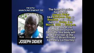 Joseph Didier short 1 Update