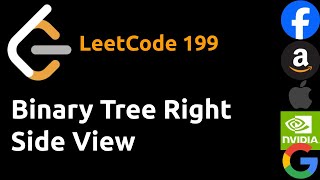 Leetcode # 199 | Binary Tree Right Side View #leetcode #maths #google #meta #amazon