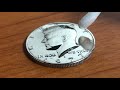 【Coin Polishing】50 cent coin to mirror #1/Satisfying Video - 50 cent coin Polish