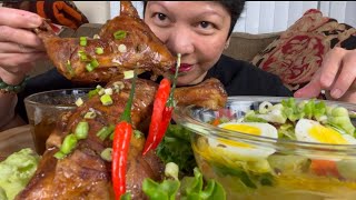 BRAISED CHICKEN + SOTANGHON SOUP MUKBANG | MUKBANG PHILIPPINES