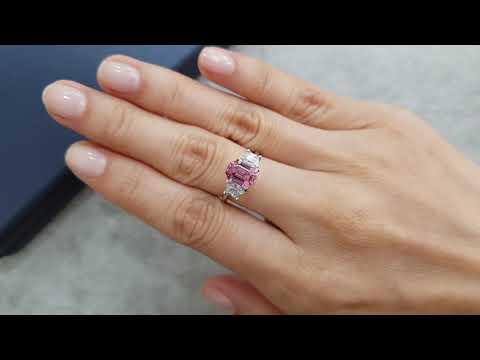 Pink spinel in octagon cut 1.71 ct from Tajikistan Video  № 3