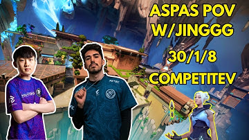 Aspas POV w/jinggg (30/1/8) Valorant Ranked Jett Gameplay - Abyss
