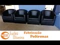 Poltronas redondas revestida em corino /round armchairs