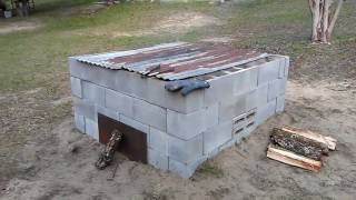 How to build a cinder block smoker