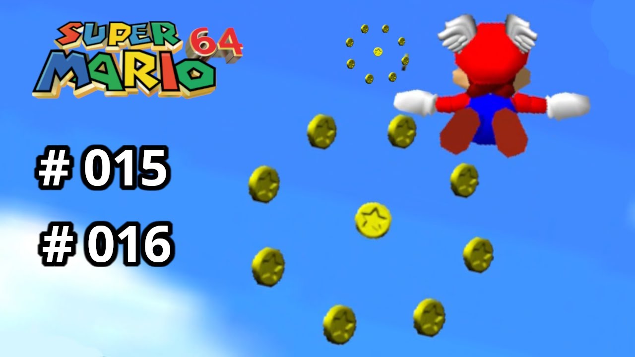 Super Mario 64 - #015 e #016 Moedas secretas pelo céu [Bob-omb Battlefield - Mario Wings to the Sky]