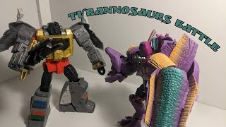 Grimlock vs Beast Wars Megatron stop motion #transformers