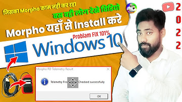 morpho device registration failed press ok to retry | morpho registration failed windows 7