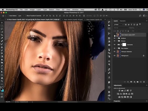 Vídeo: Como você usa o liquify face ciente no Photoshop?
