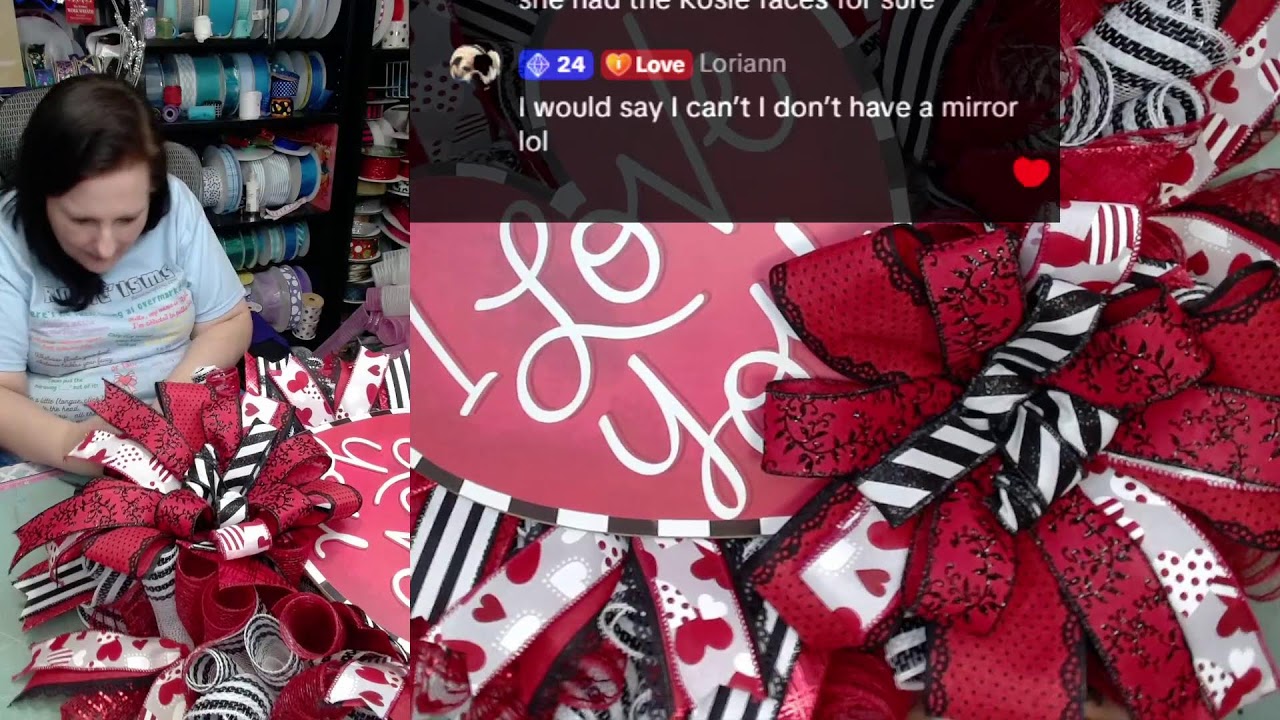 Heart shaped Valentine's Day wreath Today!