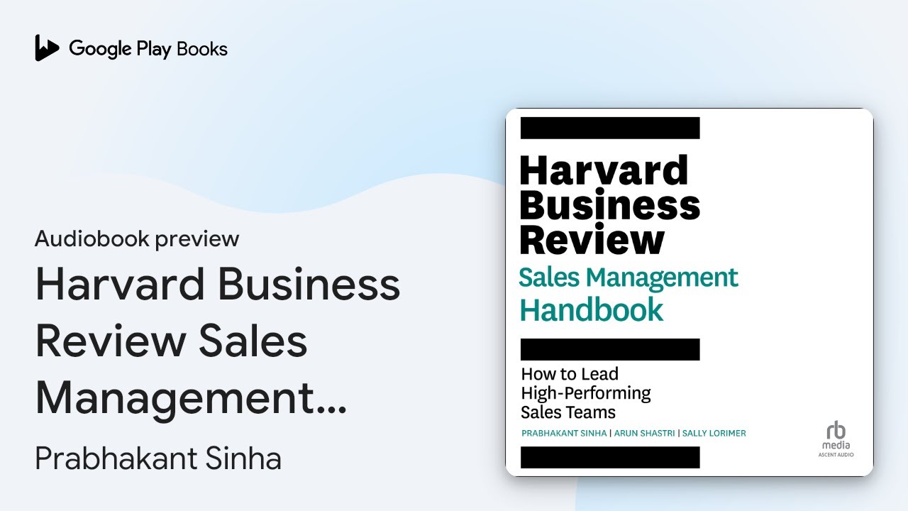 Harvard Business Review Sales Management By Prabhakant Sinha 