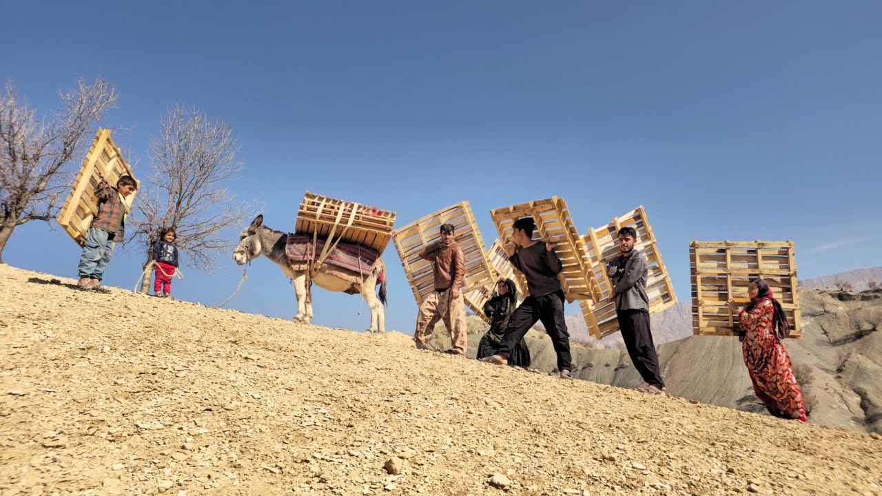 The Steepest Climb! 🏔️ Carrying the New Roof to the Top of the Mountain 💪🏠