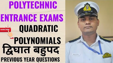 "Polytechnic Entrance 2025: Most Expected Polynomial Questions!"