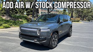 Career Overview Rivian R1S Pump Up Tires With Air Compressor Tutorial