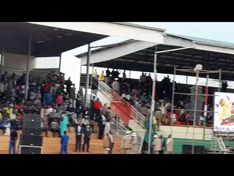 SIMBA ARATI GRAND ENTRY TO GUSII STADIUM DURING UHURU KENYATTA GUSII VISIT