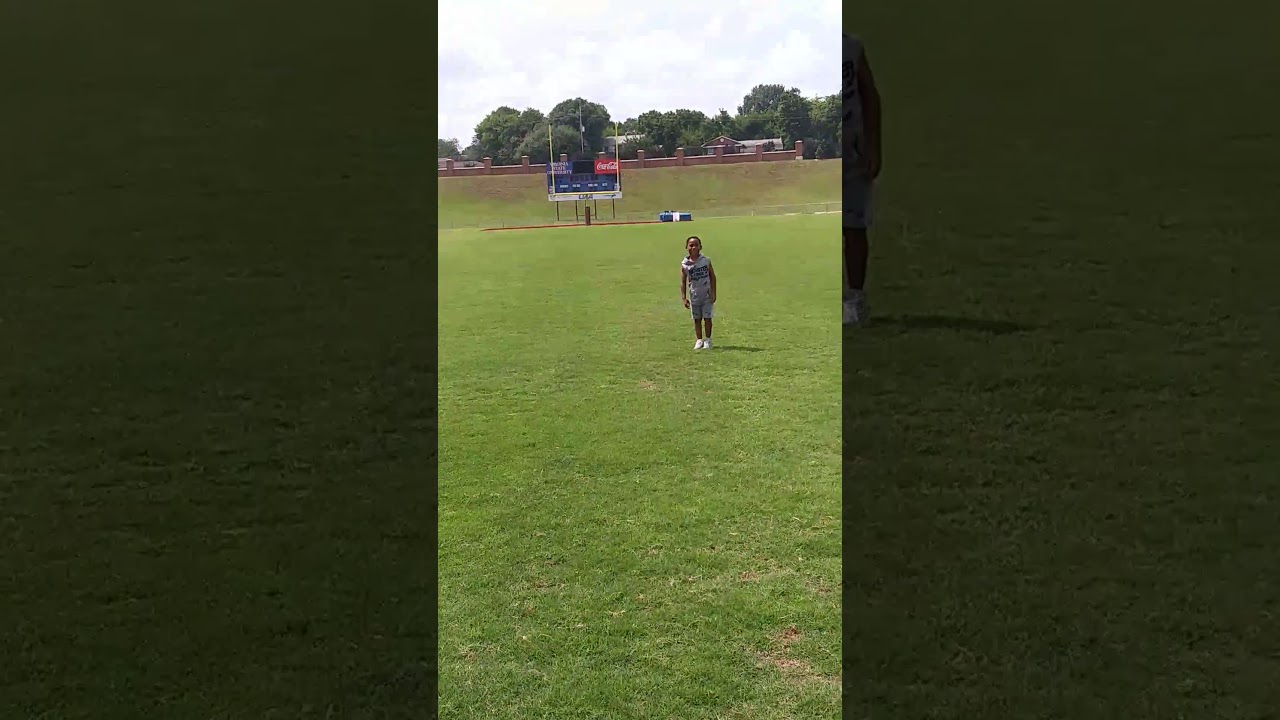 Messiah at VSU practicin throwin football