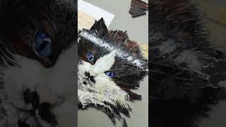Флорентийская мозаика. Котёнок. Флорентийская мозаика. Котёнок.