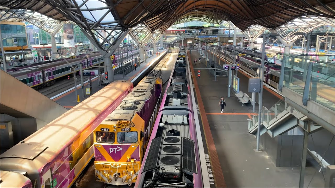 V/Line N453 City of Albury Heads Back to the Bank Sidings at Southern Cross Station