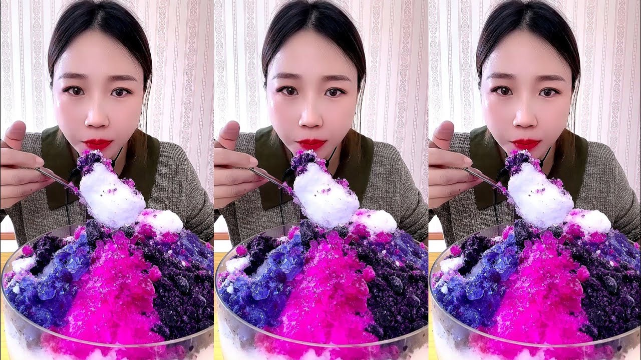 ASMR WHITE ICE EATING QIAN