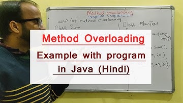 Method Overloading in Java (Hindi) with example program - 34