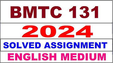 bmtc 131 solved assignment 2023-24 | bmtc 131 solved assignment in english 2024 | bmtc 131 2024