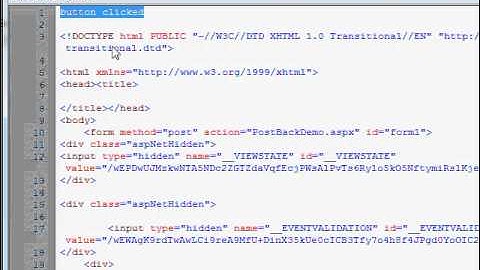 Visual Studio 2010 Postback Intro, Part 1 of 2