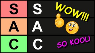 Letters of the Alphabet Tier List