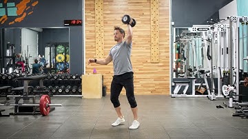 Alternating Single Arm DB Power Clean and Jerk