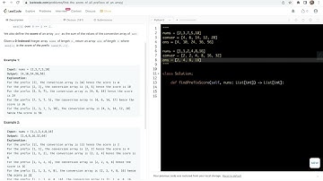leetcode 2640. Find the Score of All Prefixes of an Array - partial sum