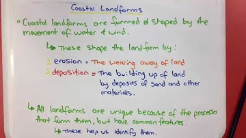 Coastal landforms