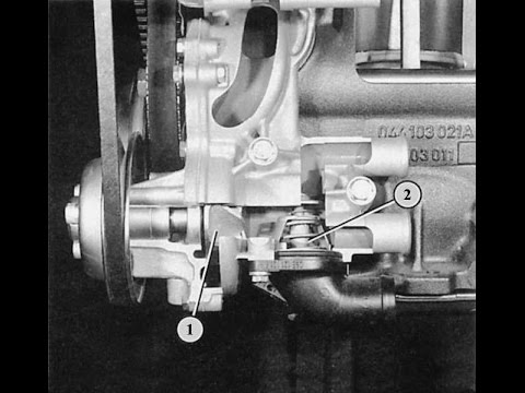 Замена термостата audi80 с ГУР.