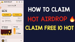 How to Claim Free HOT Airdrop | Near Wallet HOT Airdrop 🔥