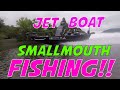 Smallmouth Fishing on the Susquehanna River!  Catching a bunch of Smallmouth Bass in a Jet Boat!