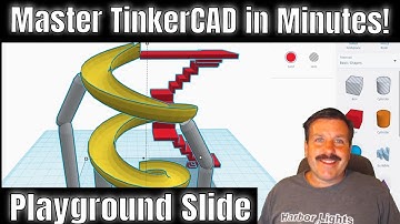 Make a Spiral Slide - Playground Part 1 | Master Tinkercad in Minutes