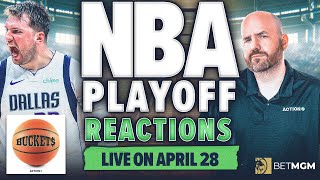 Mavericks vs Clippers REACTION & Game 4 NBA Playoff Props & Picks! | NBA Predictions | Buckets