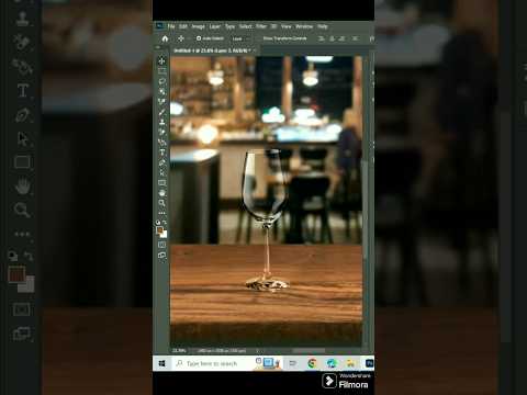 How to make transparent glass easily and quickly in Photoshop #viral #shortvideo #photoshop