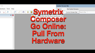 Symetrix Composer Go Online Pull From Hardware