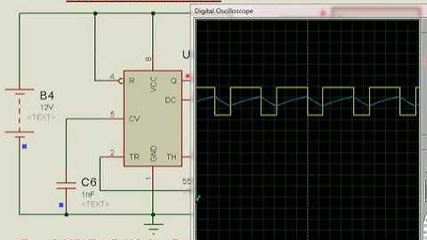 Proteus - Wave forms of Astable Multi-vibrator