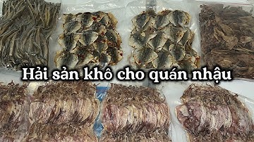 Hải sản khô cá và khô mực cho quán nhậu