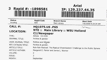 KU Libraries - View Electronically Received Articles